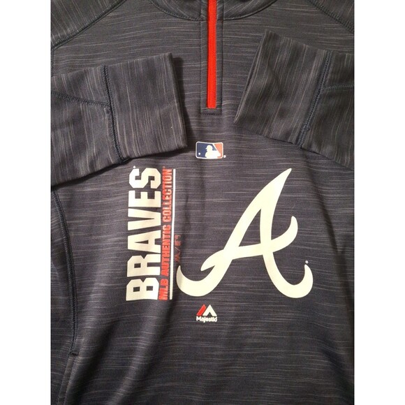 MLB Atlanta Braves Majestic Therma Base Jacket Size S Women's Authentic - Picture 2 of 7
